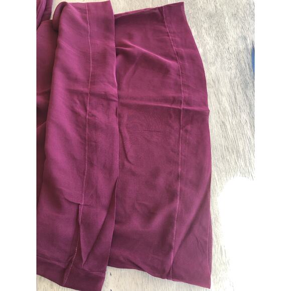 Uniq Merlot High Waisted Wide Leg Pallazo Pants - S - Picture 5 of 6